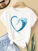 (Asian Size) leopard trend cute 90s Women Casual Short Sleeve T  Tee Top Clothing Shirt Fashion Printed Lady Female Graphic T-shirts