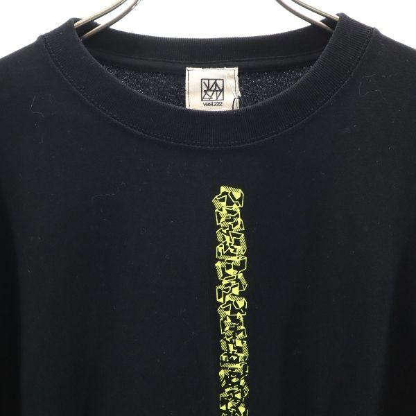 unused VAST222 18ss made in Japan Sleeve print Long sleeve sweat trainer Men's Used