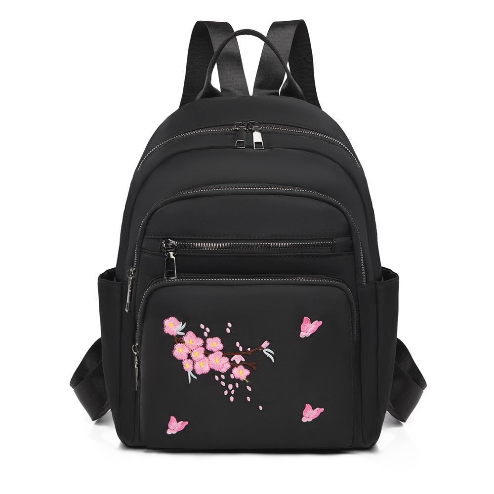 Large-capacity Commuter Bag - Embroidered, Versatile Women's Double-shoulder Bag, Fashionable Handbag