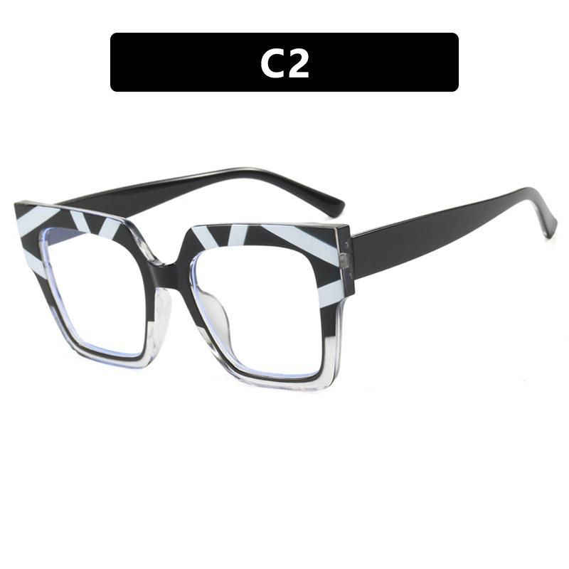 

JYL TS Square Blue Light Blocking Glasses Plain Vision For Daily Wear MWJ13135 A-2185 темно-голубой