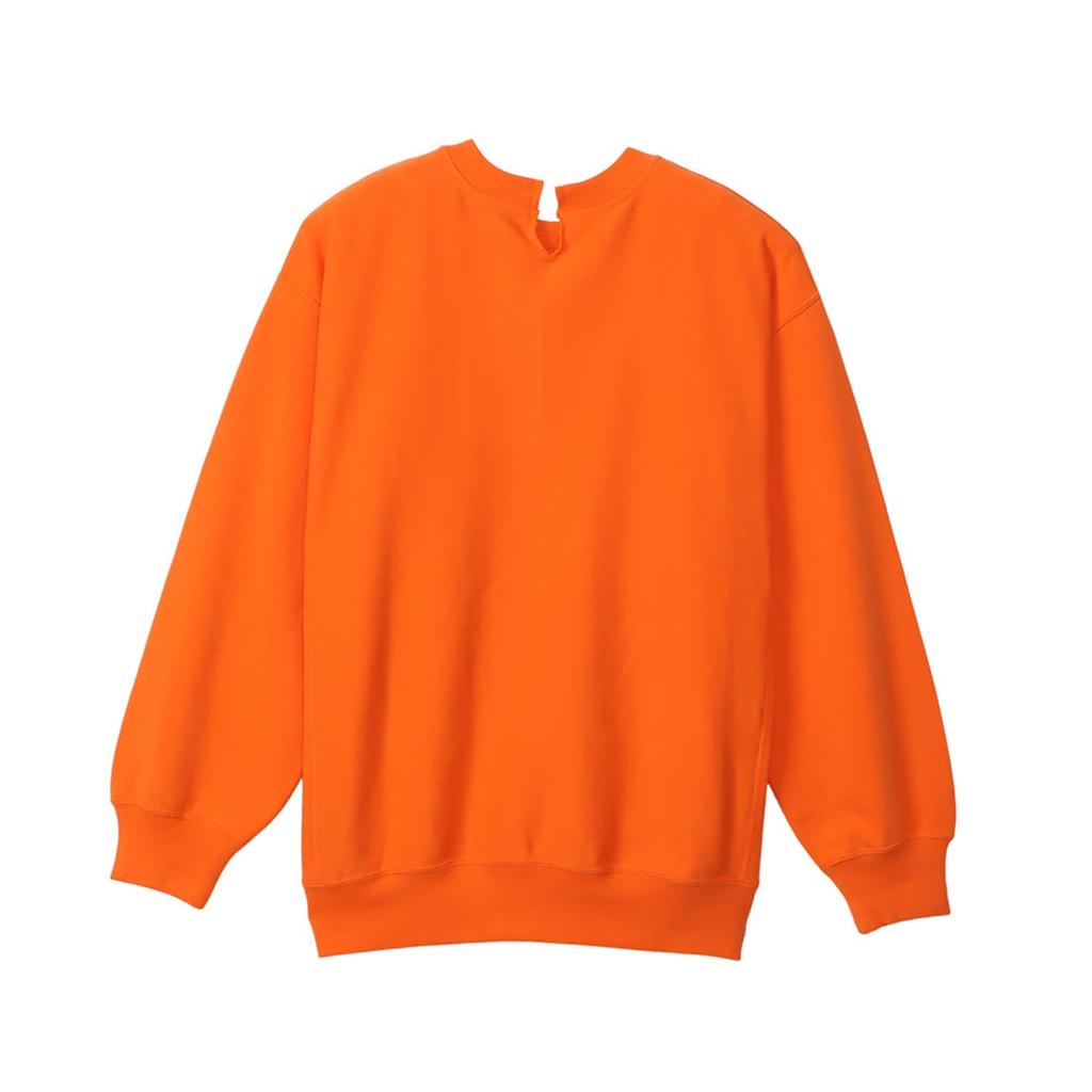Tunic Long Sleeve Round Neck Cotton 10oz One Point Logo Reverse Tunic Casual Cork Orange [Champion] 100% Weave(R) Women's CW-Y001