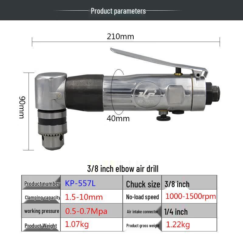 KOPO 90-Degree Air Angle Drill CN Plug (adapter Included)