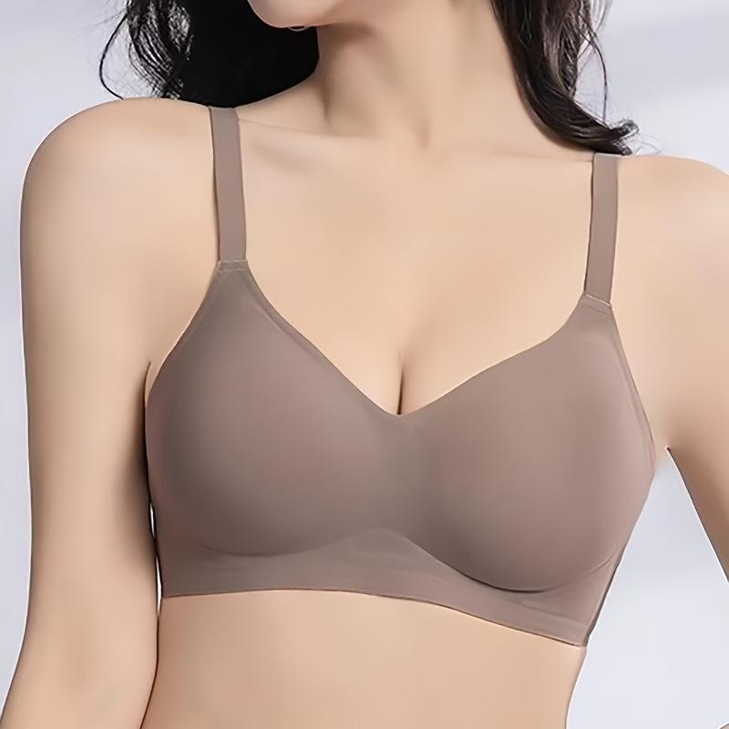 Bügelloser Push-Up-BH für Damen - Weiches Lift-Design, Nahtlose Raffung, Entwickelt für kleine Brüste, Verstellbare Träger