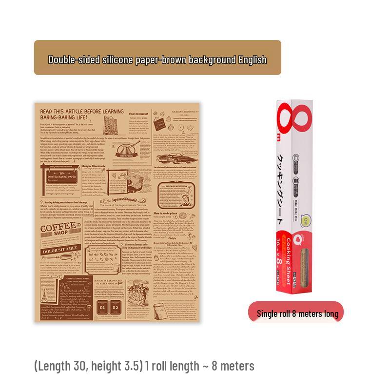 

Silicone Oil-Proof Baking Paper with English Retro Print for French Fries, Sandwiches, Burgers, Bread, and Pizza