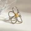 925 Silver Unique Oval Big Simple Rings for Women Vintage Geometric Minimalist Open Ring Party Wedding Jewelry Gifts