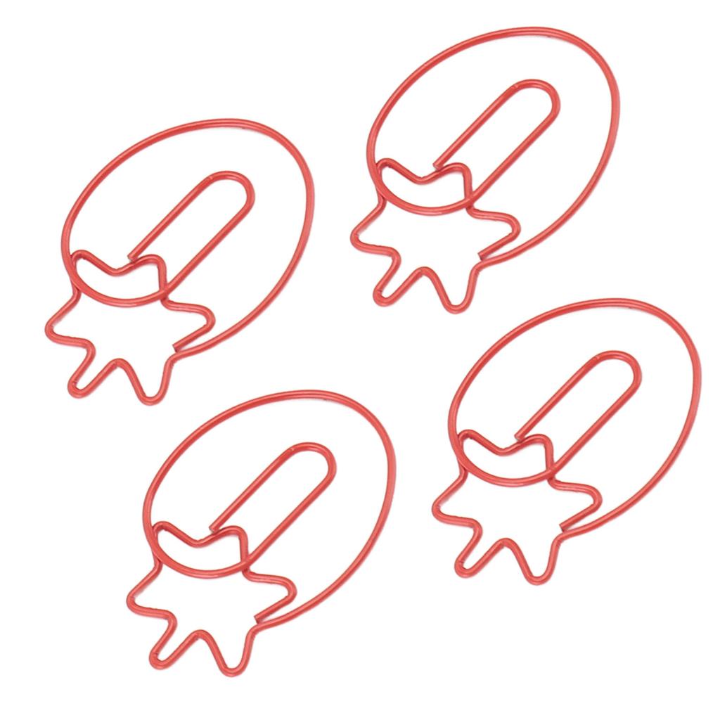 100 ks Sponky na papír ve tvaru jahod Galvanizovaný železný drát Ovocné sponky na papír Přenosný Živý Záložka Pa