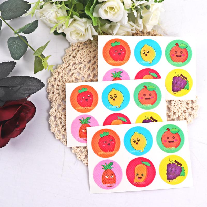 120 Blue Lotus Mosquito & Insect Repellent Oil Patches for Adults & Kids - Cartoon Design for Outdoor Use