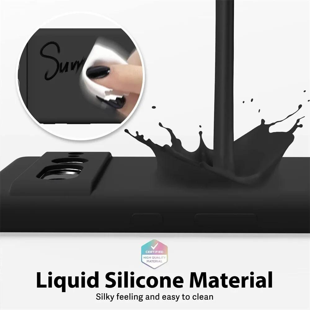 Ultra Slim Liquid Silicone Phone Case for Google Pixel 10 9 Pro XL 8 7 6 A Pro Wireless Charging Shockproof Protector Back Cover