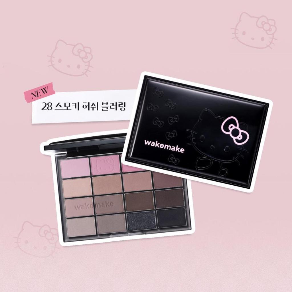 [Hello Kitty Black Edition] WAKEMAKE Soft Blurring Eye Palette 28 Smoky Hush Blurring