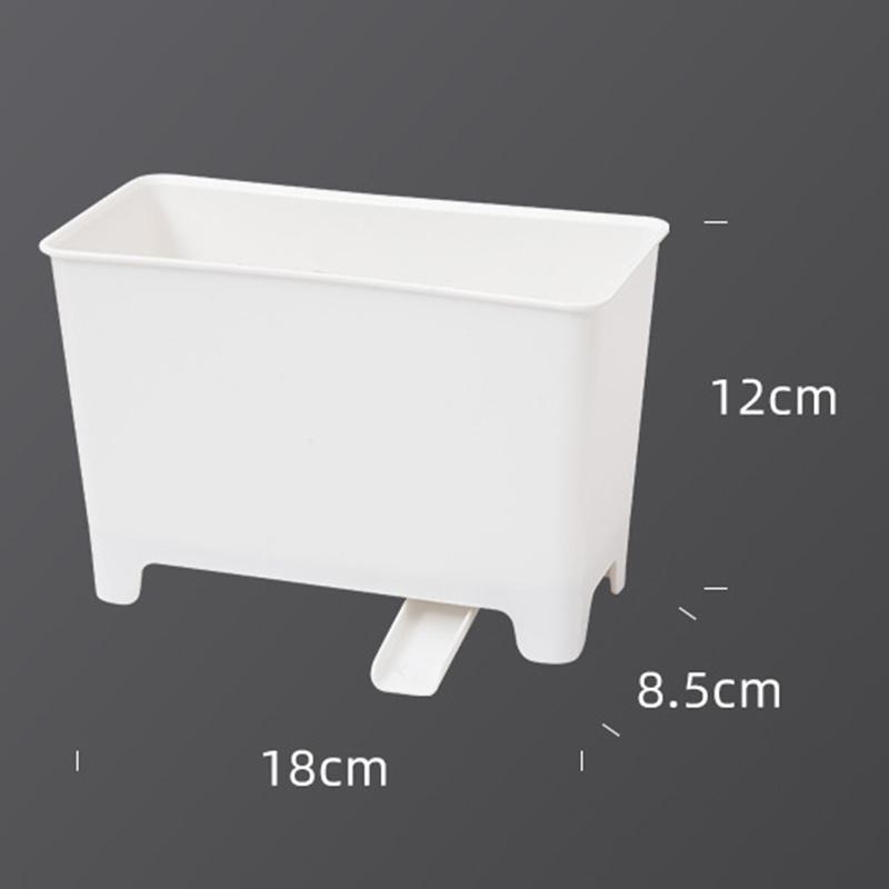 Küchen-Wasserabfluss-Mülleimer Automatisches Ablassdesign Tragbarer PP-Mülleimer Haushalts-Waschbarer Abfallorganisator