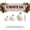 42-teiliges Beflocktes Weihnachtskugel-Schmuckset Weihnachtsbaum-Hängekugeln Dekorationen Party Haus Weihnachtsbaum Deko