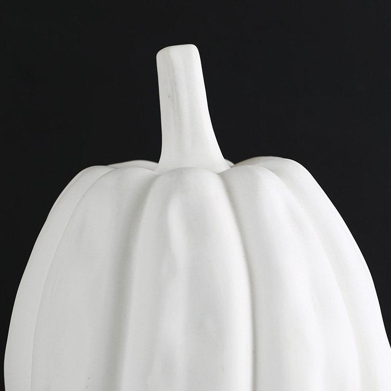 Pumpkin Ceramic Figurines Simulated Pumpkin Statue White Pumpkins Halloween Decorative Accessories Home Decoration Accessories