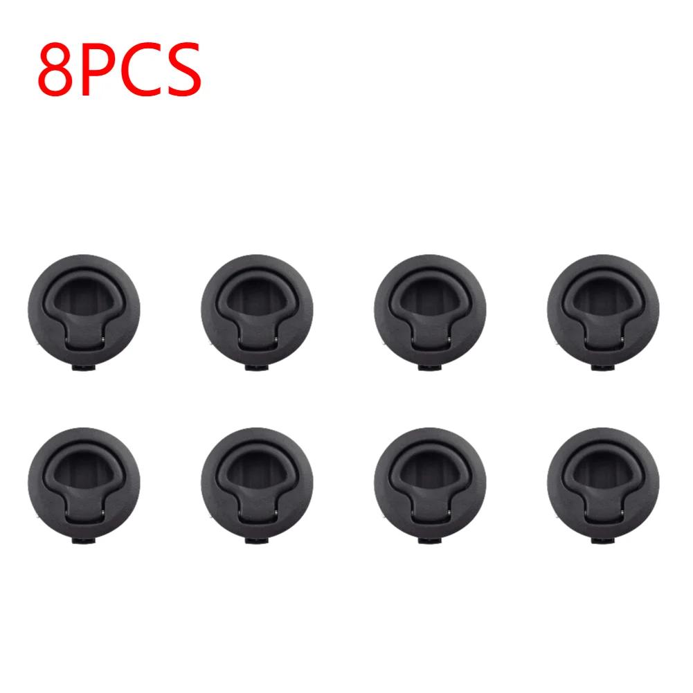 1-10Pcs Boat Door Latch Flush For Boat Pull Latch Plastic Marine Round 61*61*25mm Flush RV Handle Lock Boat Accessories
