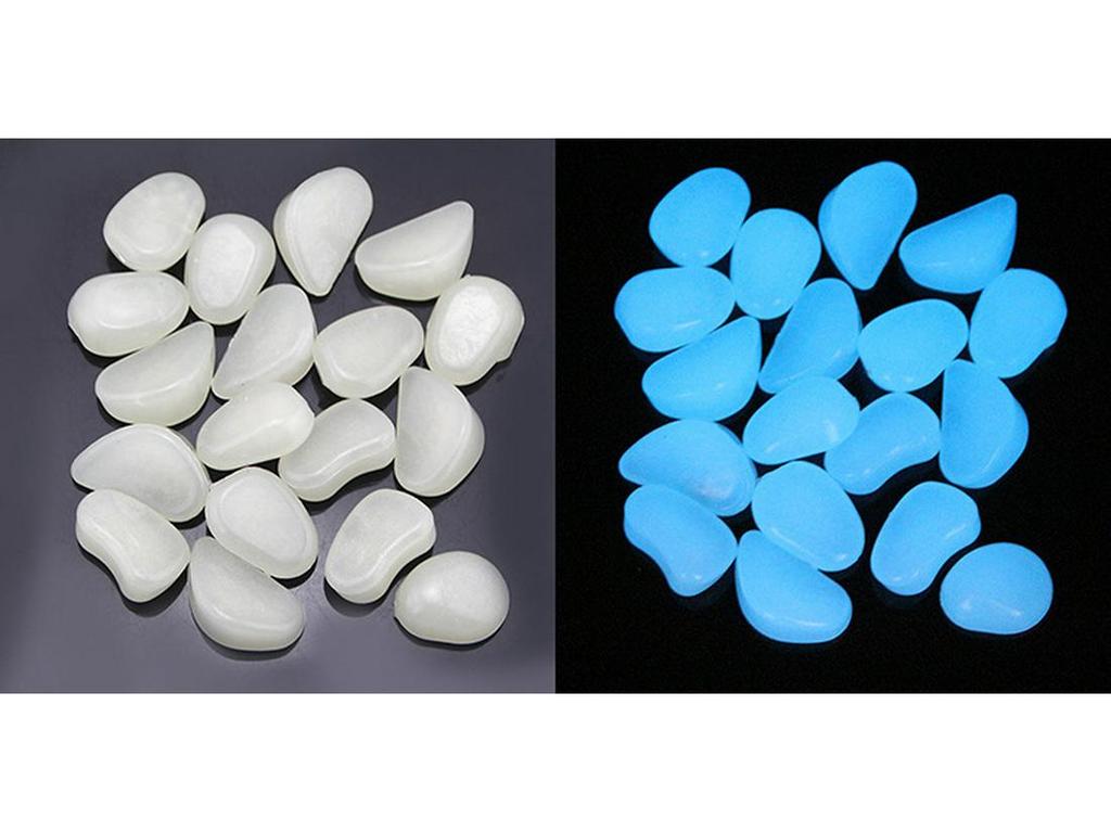 Luminous Stone 2.5-2.7cm - Fluorescent Pebble for Garden, Aquarium, and Landscaping