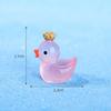 10pcs Cute Crown Small Ducks Miniature Animals Figurine Model New Mini Resin Ducks