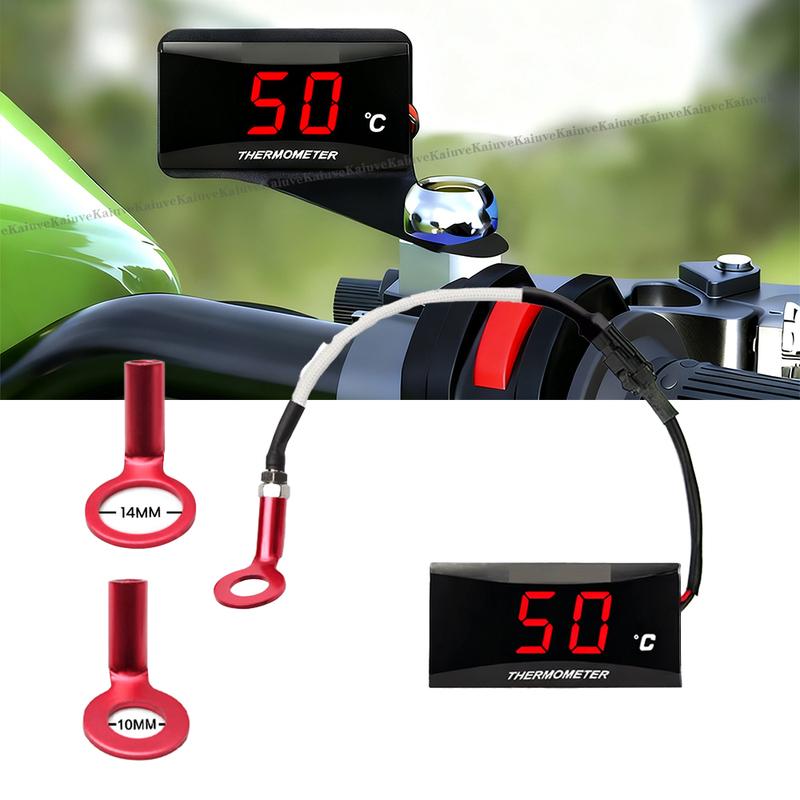 Motorrad Koso Zylinderkopftemperatursensor Mini Quadrat Digitalinstrument für nmax125 XMAX250 300 NMAX Universelles Messgerät