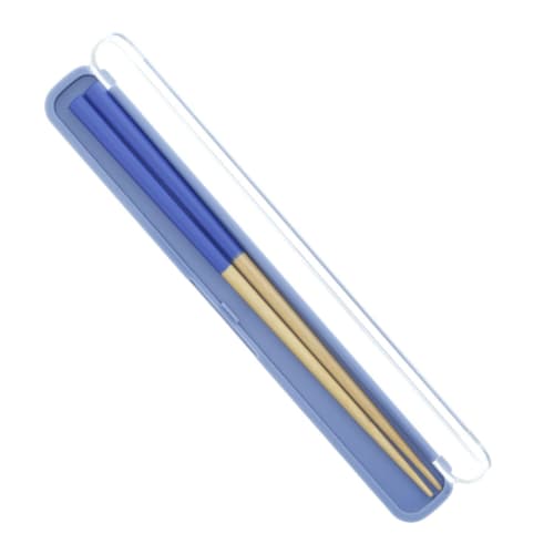 Natural Chopsticks and Chopstick Holder Set, Half Chopstick Case, Made In Japan, Wooden (Natural Wood)