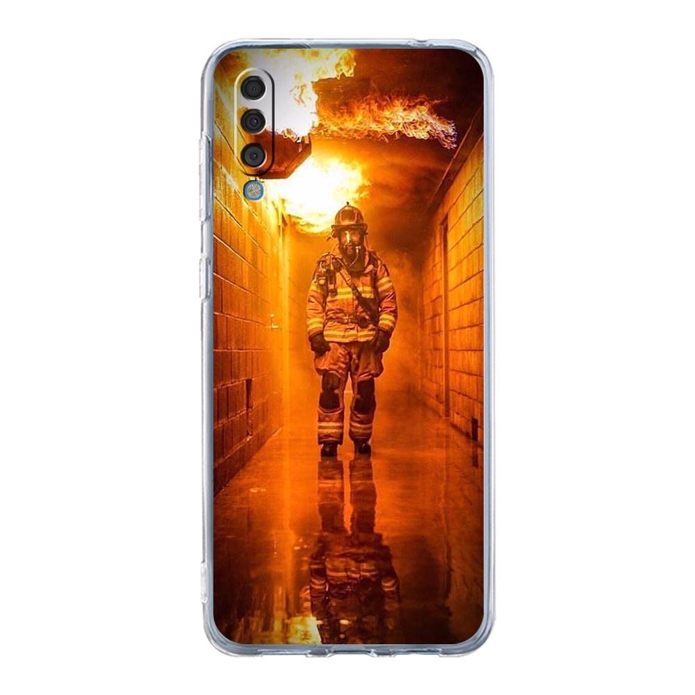 

Phone Case For Samsung A26 A36 A56 A54 A52 A50 A70 A40 A20S A12 A14 A16 A22 A24 A42 A34 A32 5G A06 Cover Fireman Firefighter Samsung A16