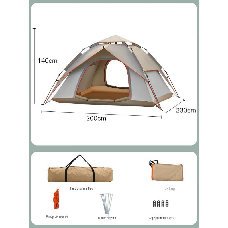Automatic Pop-Up Camping Tent 3-4 Person
