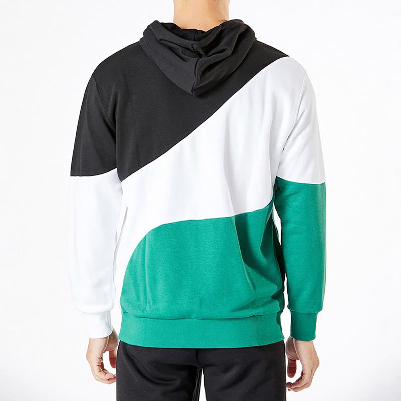 Puma Logo Printed Contrast Hoodie Men Tops Green 675746-37