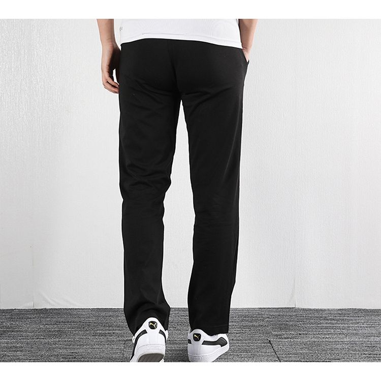 Puma Knit Straight-Leg Casual Sports Pants Men Bottoms Black 843730-01