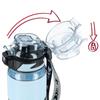 Tritan water bottle 1000ml with measuring cup - blue