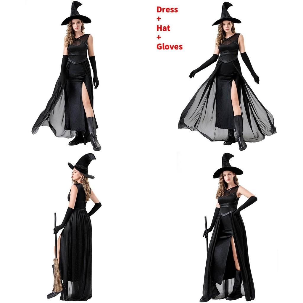 Halloween Wiccan Attire For Women With Stage Ready Polyester Fabric For Costume Party Night