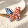 Beautiful 250Th Anniversary Butterfly Brooch Featuring US Flag Art Sturdy Alloy Jewelry
