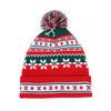 Christmas Knitted Woolen Cap Fashionable Snowflake Woolen Yarn Ball Knitted Hat