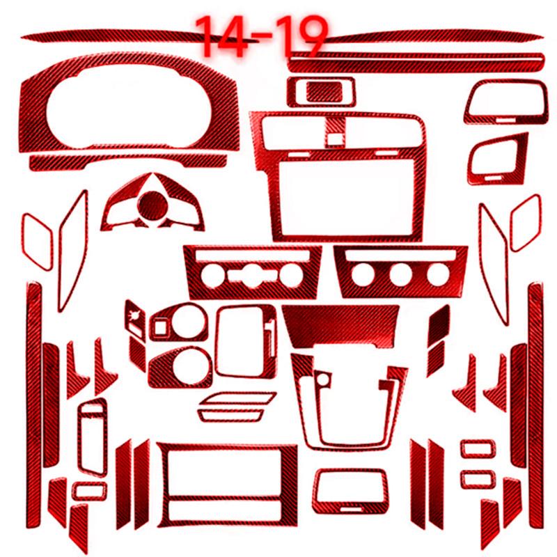 Red Car Interior Decoration Protection Carbon Fiber Sticker For Volkswagen VW Golf 7 GTI MK7 2014-2019 Auto Styling Accessories