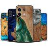 Hybrid Wood Resin Case For Xiaomi Redmi Note 13 Pro Plus Note 12 11 9 10 11S 10S 12S Redmi 13C 10C 12C Cover