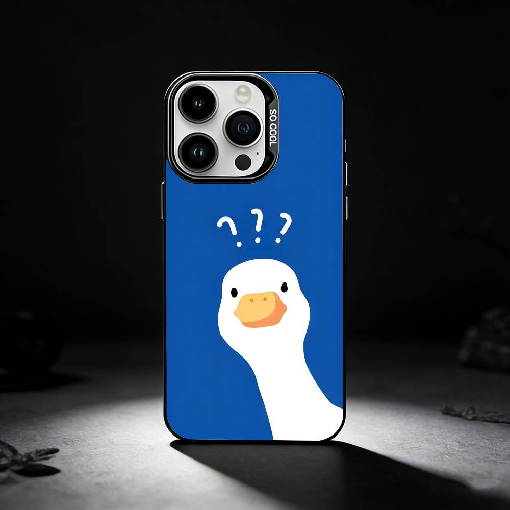 

Cartoon Cute G-Goose Phone Case For iPhone 17,16,15,14,13,12,11 Plus,Pro Max,XS,Colored silver phone case iPhone16promax