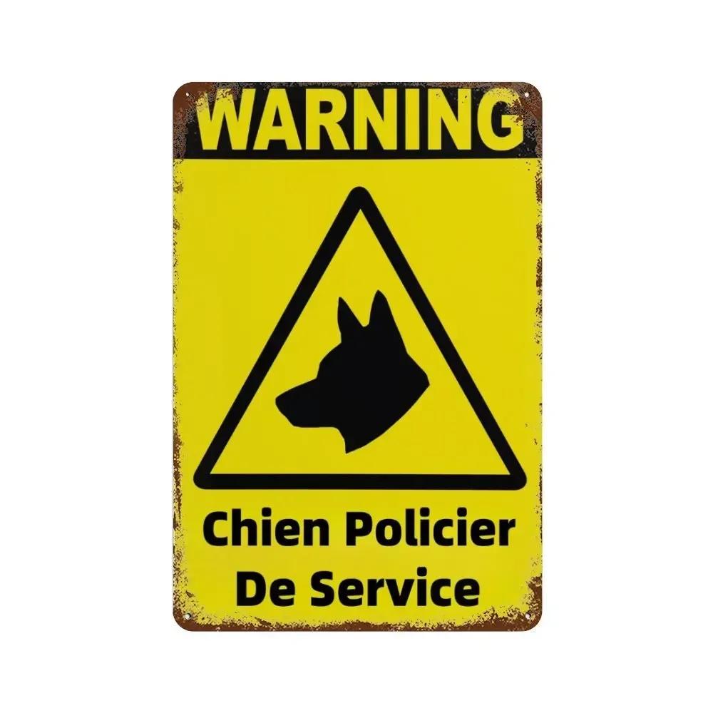 Aviso Perigo Placas de Metal Vintage Cuidado Com o Cão Gato Pôster Placa de Parede Pátio Jardim Bar Casa Pintura Decoração Caverna do Homem