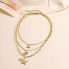 Necklace for Women Necklace Ocean Wind Ins Multi-layer Stacked Alloy Shell Conch Starfish Pendant Necklace Female Beautiful Elegant Necklace for Her