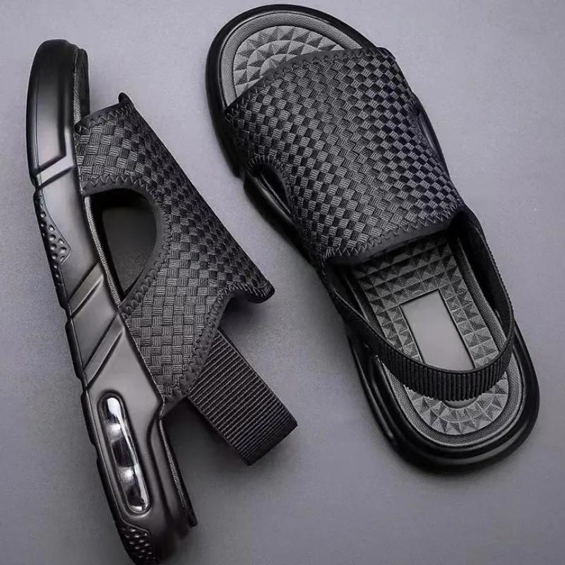 2024 Men's Sandals Summer Beach Sandals Mens Man's Casual Leather Sandal Open Shoes for Men Fishing New Fashion Sports Shoe