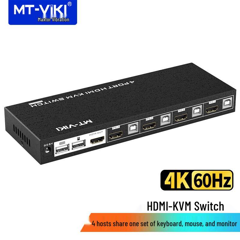 MT-viki 4-Port HDMI KVM-Switch 4K@60Hz