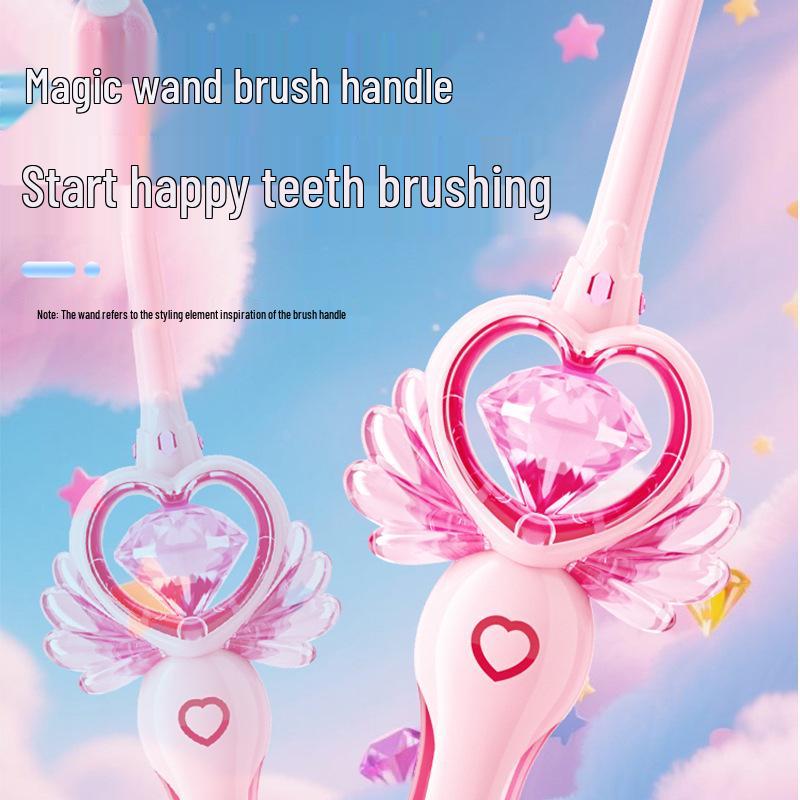 Magic Wand Toothbrush for Kids - Soft Bristles, Fairy Design, Three Colors, Individually Packaged
