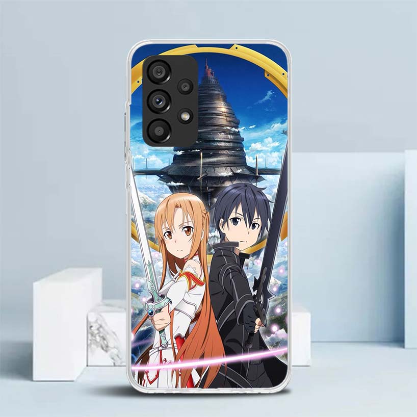 

Чехол Sword Art Online Кирито Асуна Мягкий для Samsung Galaxy A17 A37 A57 A16 A26 A36 A56 A15 A14 A55 Чехол для телефона A13 A53 A25 A35 A Samsung A57