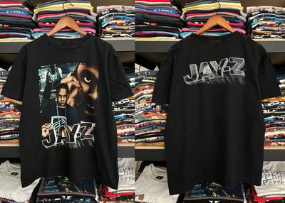 Vintage 90s Jay-Z Rap Bootleg Black T-shirt Hip Hop Streetwear Music Graphic Tee