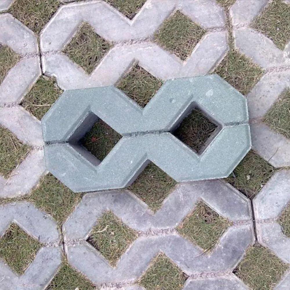 1 Stück Neue 8-Form Pflastersteinform Kunststoff Wiederverwendbar Betonwegmacher Form DIY Doppel-S-Wegmacher für Rasen Terrasse Hof Garten