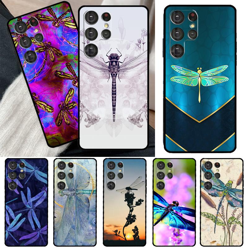 

Роскошный чехол со стрекозой для Samsung Galaxy S22 S21 Ultra Note 20 S8 S9 S10 Note 10 Plus S20 FE S21 FE.