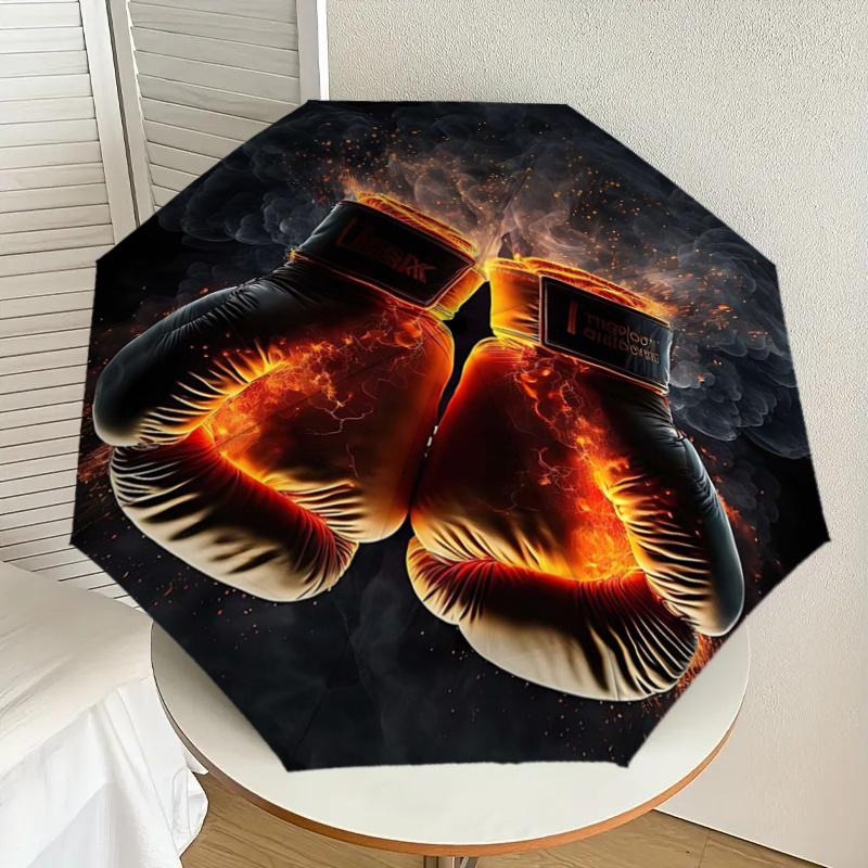 Boxing Gloves with Automatic Umbrella: Perfect for Fans, Travelers, Everyday Use - Foldable Design, 8-Bone Frame, Ideal Gift for Festivals11
