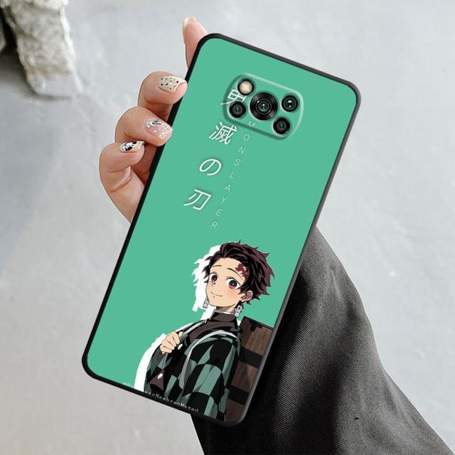 Case For Xiaomi Poco X3 Nfc X4pro M3 C40 For Mi 12 11 10 10t 8 Note10 Lite 11ultra 11t Pro F1 Cartoon Anime Demon Slayer Nezuko