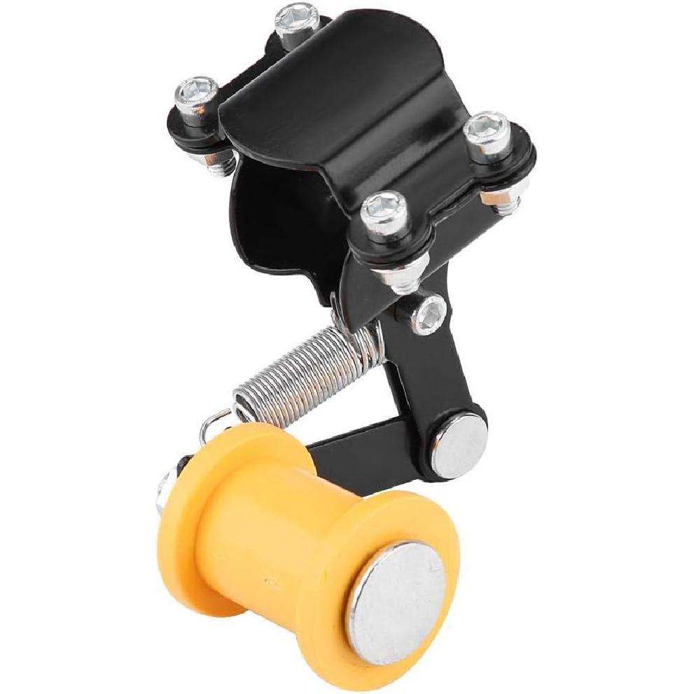 Motorcycle Chain Tensioner, Universal Mini Bike Chain Tensioner Adjuster Chain Tensioner Bolt On Roller Modified Accessories(Black)