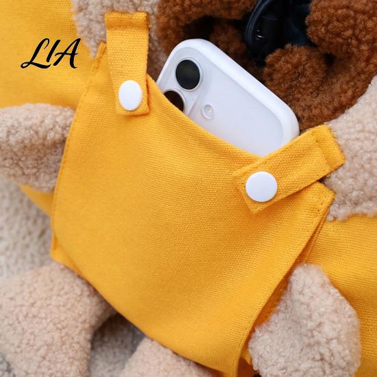 Small Dog Shoulder Bag Pet Carrier Tote Bag, Bear Design Carrying Pouch with Head Hole, Travel Single for Cats Dogs