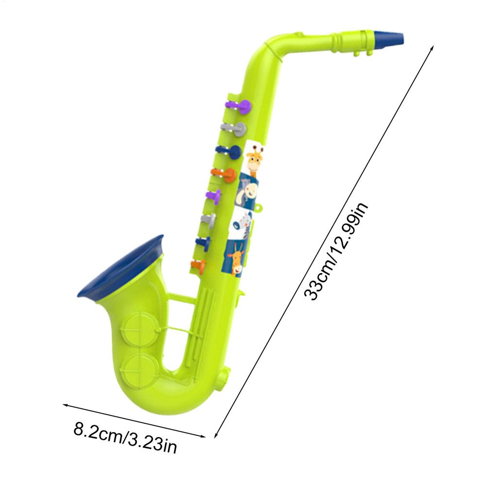 Kids Saxophone Toy 8-Key Educational Musical Instrument Learning Toy for Boys Girls 3+, Home Classroom Preschoolers Students