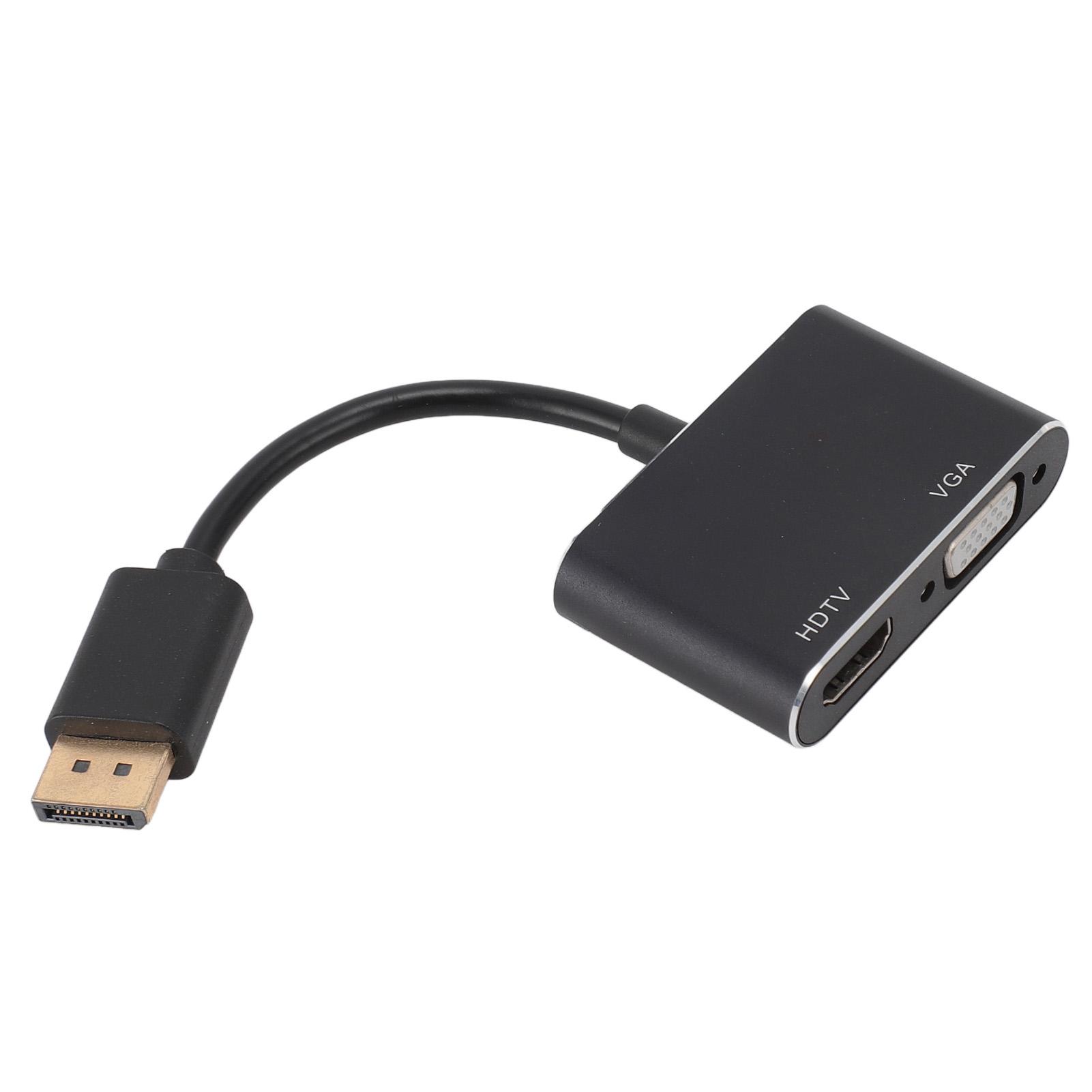

2 in 1 DP to HD Multimedia Interface Hub Aluminum Alloy Computer Video Converter Adapter Cable for