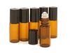 5-50pcs 1ml 2ml 3ml 5ml 10ml Glass Roll On Bottles For Essential Oils Amber Refillable Glass Roller Metal Oil Vials Mini Bottle