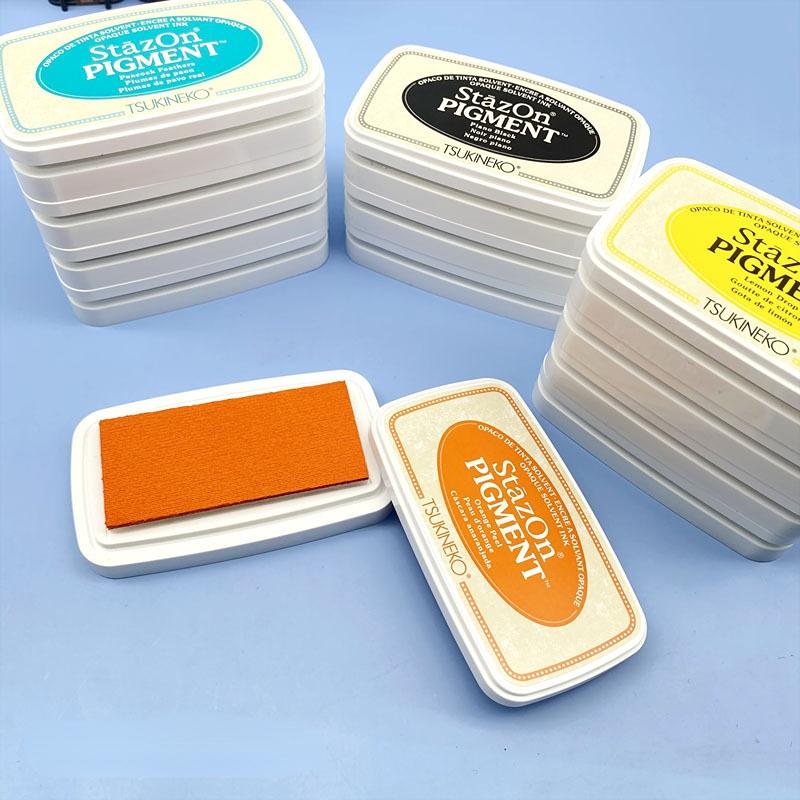 Color Ink Pad DIY Decorative Rubber Stamp Handbook Oil-based Printing Craft Supplies