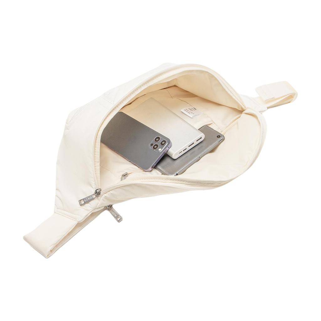 New LiNing Polyester One Shoulder Crossbody Bag, Sling Bag Regular Unisex Ecru ABDU053-1